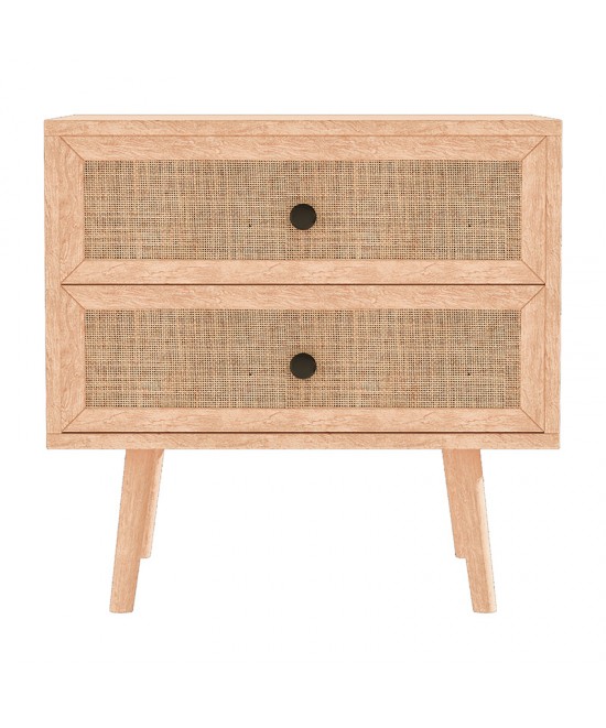 Κομοδίνο Oslo pakoworld sonoma 50x39x55εκ Κομοδίνο Oslo pakoworld sonoma 50x39x55εκ