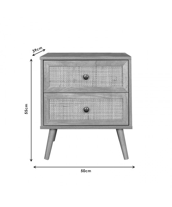 Κομοδίνο Oslo pakoworld sonoma 50x39x55εκ Κομοδίνο Oslo pakoworld sonoma 50x39x55εκ