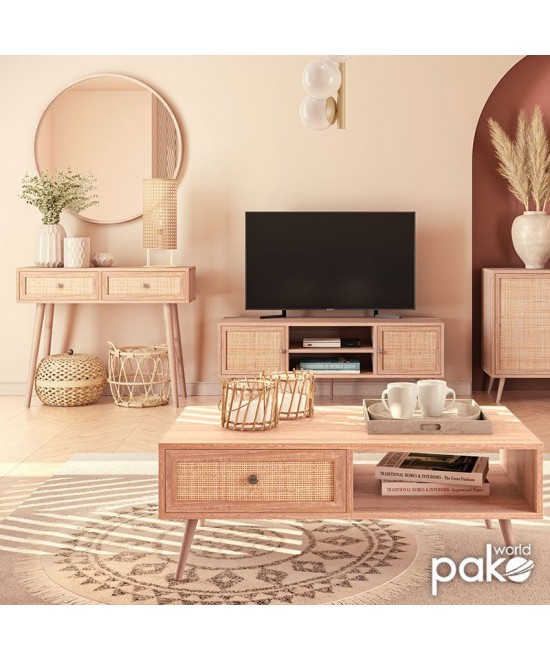 Κονσόλα Oslo pakoworld sonoma 100x29x81εκ