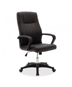 Καρέκλα γραφείου διευθυντή Roby pakoworld με pu χρώμα μαύρο