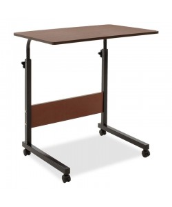 Γραφείο Piper pakoworld με αυξομείωση ύψους-MDF καρυδί-μαύρο 60x40x69-90εκ