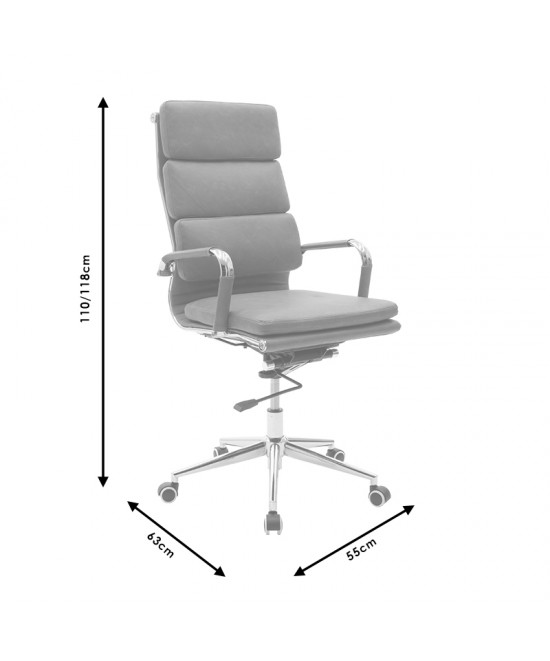 Καρέκλα γραφείου διευθυντή Tokyo pakoworld pu ταμπά antique