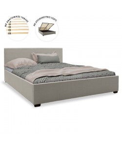 Κρεβάτι Norse pakoworld διπλό ύφασμα γκρι με αποθηκευτικό χώρο 160x200εκ