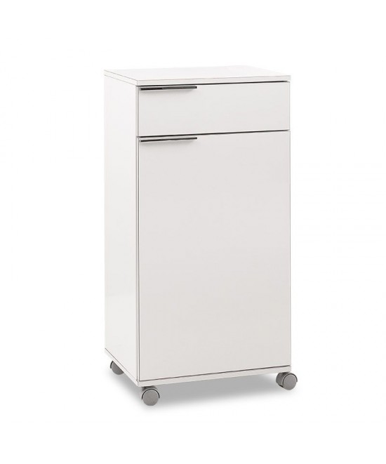 Ντουλάπι Chad pakoworld τροχήλατο με συρτάρι λευκό gloss 50x40x100εκ Ντουλάπι Chad pakoworld τροχήλατο με συρτάρι λευκό gloss 50x40x100εκ