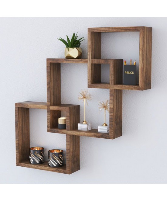 Ραφιέρα τοίχου Maas pakoworld χρώμα καρυδί 33x8.5x33εκ Ραφιέρα τοίχου Maas pakoworld χρώμα καρυδί 33x8.5x33εκ