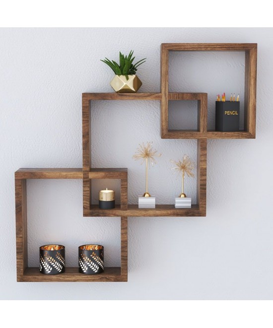 Ραφιέρα τοίχου Maas pakoworld χρώμα καρυδί 33x8.5x33εκ Ραφιέρα τοίχου Maas pakoworld χρώμα καρυδί 33x8.5x33εκ