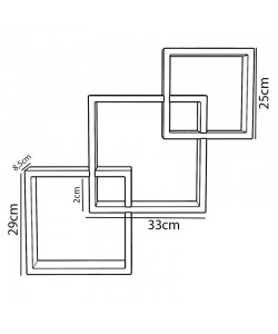 Ραφιέρα τοίχου Maas pakoworld χρώμα καρυδί 33x8.5x33εκ Ραφιέρα τοίχου Maas pakoworld χρώμα καρυδί 33x8.5x33εκ
