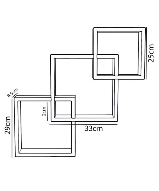 Ραφιέρα τοίχου Maas pakoworld χρώμα καρυδί 33x8.5x33εκ Ραφιέρα τοίχου Maas pakoworld χρώμα καρυδί 33x8.5x33εκ