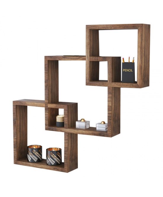 Ραφιέρα τοίχου Maas pakoworld χρώμα καρυδί 33x8.5x33εκ Ραφιέρα τοίχου Maas pakoworld χρώμα καρυδί 33x8.5x33εκ