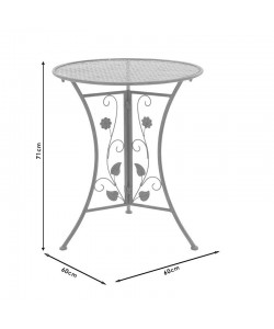 Τραπεζαρία Abriel pakoworld σετ 3τεμ μέταλλο ανθρακί antique Τραπεζαρία Abriel pakoworld σετ 3τεμ μέταλλο ανθρακί antique