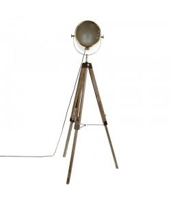 Ρυθμιζόμενο φωτιστικό δαπέδου Mads pakoworld E27 bronze-καφέ 62.5x57x150εκ