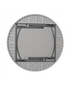 Τραπέζι μονοκόμματο catering-συνεδρίου Comfort pakoworld λευκό στρόγγυλο Φ152x74εκ