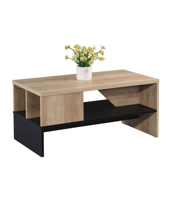 Τραπέζι σαλονιού Naya pakoworld φυσικό-ανθρακί 93x46x43εκ Τραπέζι σαλονιού Naya pakoworld φυσικό-ανθρακί 93x46x43εκ