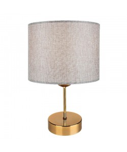 Επιτραπέζιο φωτιστικό PWL-0961 pakoworld Ε27 μπεζ καφέ-χρυσό Φ22x32εκ