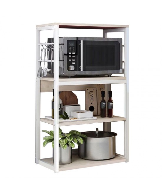 Ραφιέρα επιδαπέδια Wille pakoworld μέταλλο λευκό-φυσικό 50x35x99.5εκ