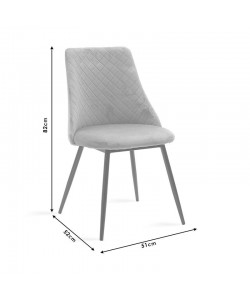 Καρέκλα Giselle pakoworld βελούδο σκούρο πράσινο-μαύρο πόδι