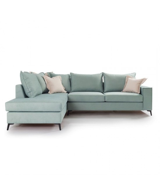 Γωνιακός καναπές δεξιά γωνία Romantic pakoworld ύφασμα Ciel-Cream 290x235x95εκ Γωνιακός καναπές δεξιά γωνία Romantic pakoworld ύφασμα Ciel-Cream 290x235x95εκ