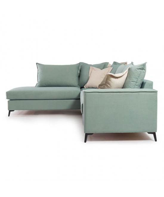 Γωνιακός καναπές δεξιά γωνία Romantic pakoworld ύφασμα Ciel-Cream 290x235x95εκ Γωνιακός καναπές δεξιά γωνία Romantic pakoworld ύφασμα Ciel-Cream 290x235x95εκ