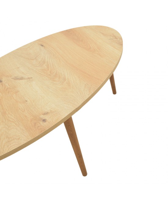 Τραπέζι σαλονιού Barton pakoworld sonoma-καφέ 90x45x40εκ