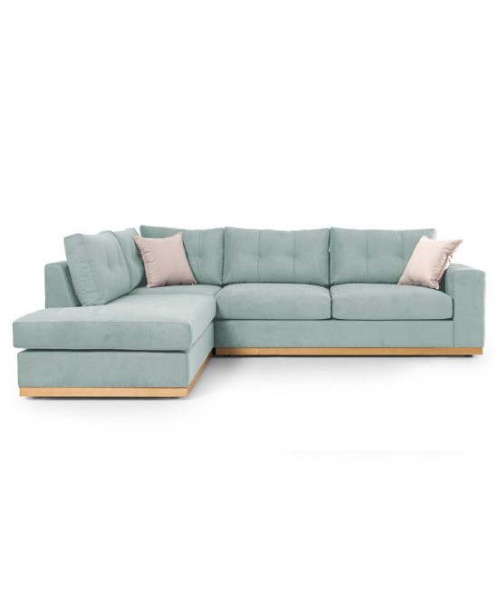 Γωνιακός καναπές δεξιά γωνία Boston pakoworld ύφασμα ciel-cream 280x225x90εκ Γωνιακός καναπές δεξιά γωνία Boston pakoworld ύφασμα ciel-cream 280x225x90εκ