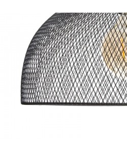 Φωτιστικό οροφής μονόφωτο Sam pakoworld Ε27 μαύρο Φ30x22,5εκ