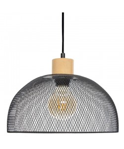 Φωτιστικό οροφής μονόφωτο Sam pakoworld Ε27 μαύρο Φ30x22,5εκ