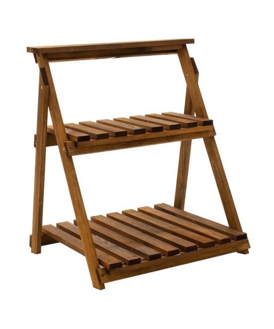 Ραφιέρα-στάντ φυτών Fenno pakoworld ξύλo καρυδί 58x34x67xεκ Ραφιέρα-στάντ φυτών Fenno pakoworld ξύλo καρυδί 58x34x67xεκ