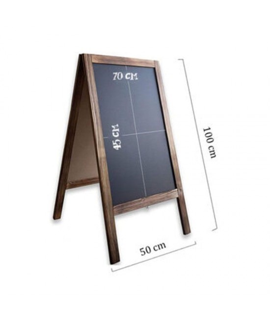 Stand μενού Felex pakoworld καρυδί-μαύρο 50x25x100εκ