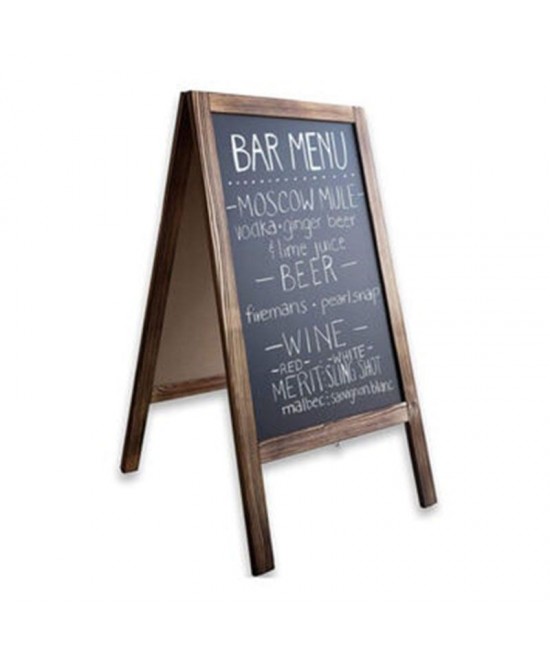 Stand μενού Felex pakoworld καρυδί-μαύρο 50x25x100εκ