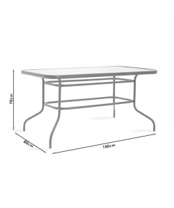 Τραπεζαρία Valor-Obbi σετ 7τεμ pakoworld μέταλλο-pe καφέ