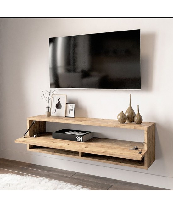 Έπιπλο τηλεόρασης επιτοίχιο Roscoe pakoworld oak 100x31,5x29,5εκ