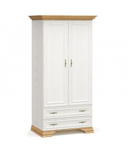 Ντουλάπα Jaden pakoworld δίφυλλη golden oak-λευκό antique 101x62x197,5εκ