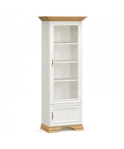 Βιτρίνα Jaden pakoworld golden oak-λευκό antique 70,5x43x197,5εκ
