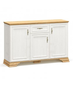 Μπουφές Jaden pakoworld golden oak-λευκό antique 137,5x39x88,5εκ