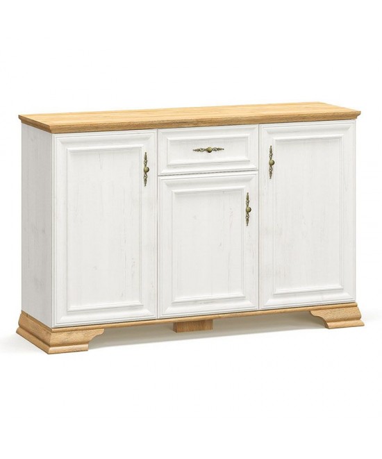 Μπουφές Jaden pakoworld golden oak-λευκό antique 137,5x39x88,5εκ
