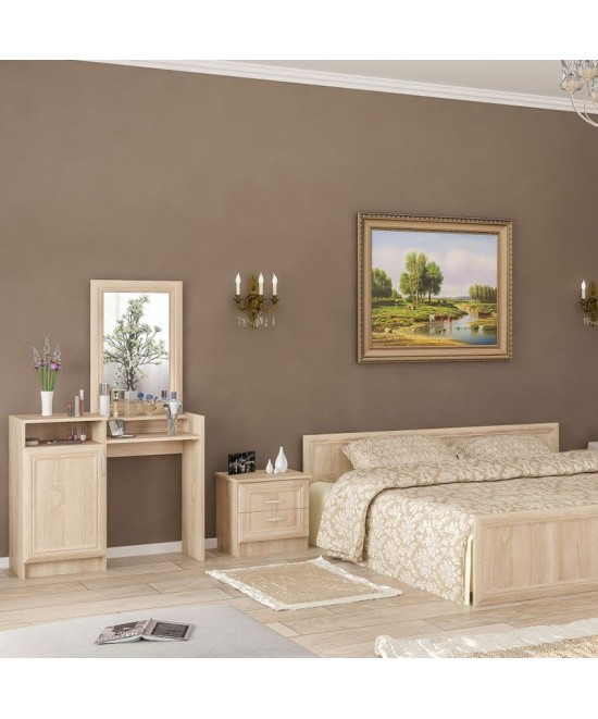 Τουαλέτα κρεβατοκάμαρας Rebecca pakoworld με καθρέπτη sonoma 90x38,5x147,5εκ Τουαλέτα κρεβατοκάμαρας Rebecca pakoworld με καθρέπτη sonoma 90x38,5x147,5εκ