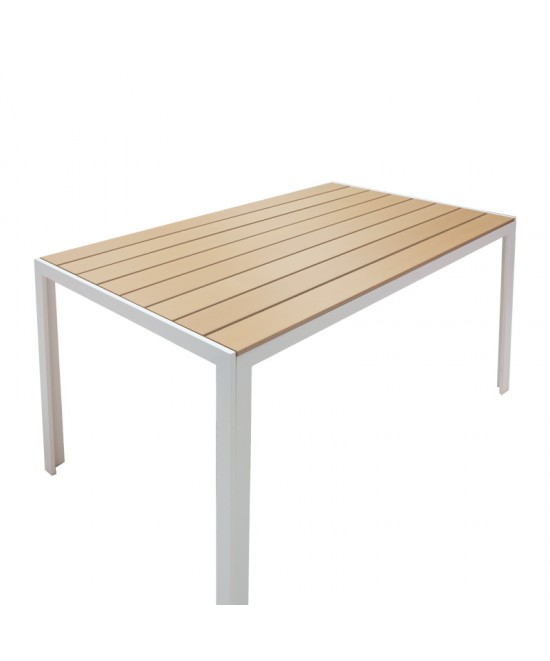 Τραπεζαρία Nares-Moly σετ 5τεμ pakoworld αλουμίνιο-textilene λευκό plywood φυσικό Τραπεζαρία Nares-Moly σετ 5τεμ pakoworld αλουμίνιο-textilene λευκό plywood φυσικό