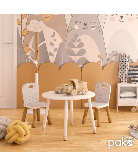 Παιδικό τραπεζάκι Playful pakoworld λευκό-φυσικό Φ60x43,5εκ Παιδικό τραπεζάκι Playful pakoworld λευκό-φυσικό Φ60x43,5εκ