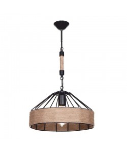 Φωτιστικό οροφής μονόφωτο PWL-0975 pakoworld Ε27 μαύρο-φυσικό Φ33x20εκ