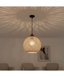 Φωτιστικό οροφής μονόφωτο PWL-0967 pakoworld Ε27 καφέ-μαύρο Φ22x65εκ