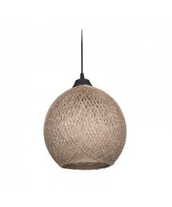 Φωτιστικό οροφής μονόφωτο PWL-0967 pakoworld Ε27 καφέ-μαύρο Φ22x65εκ