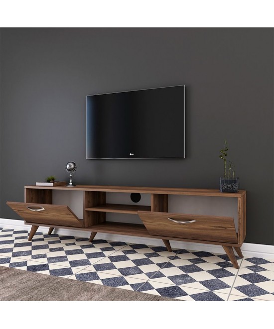 Έπιπλο τηλεόρασης Sabian pakoworld καρυδί 180x35x48,5εκ