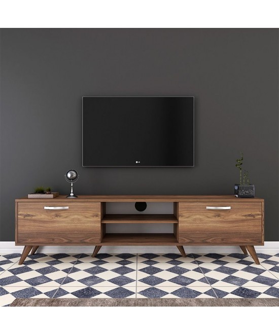 Έπιπλο τηλεόρασης Sabian pakoworld καρυδί 180x35x48,5εκ