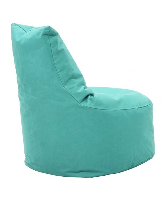 Πουφ πολυθρόνα Norm PRO pakoworld υφασμάτινο αδιάβροχο πετρόλ