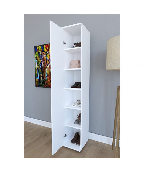 Ντουλάπι-στήλη Juan pakoworld λευκό 30x35x177εκ