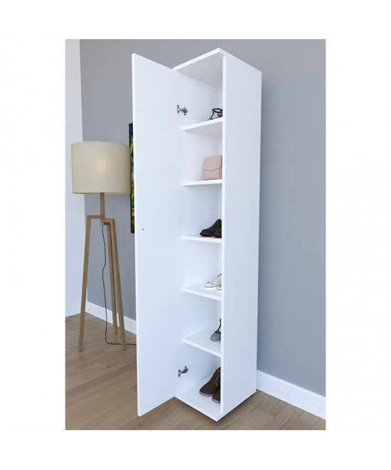 Ντουλάπι-στήλη Juan pakoworld λευκό 30x35x177εκ