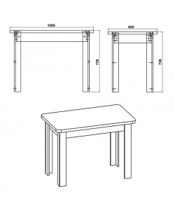 Τραπέζι Celeste pakoworld καρυδί 100x60x73.5εκ