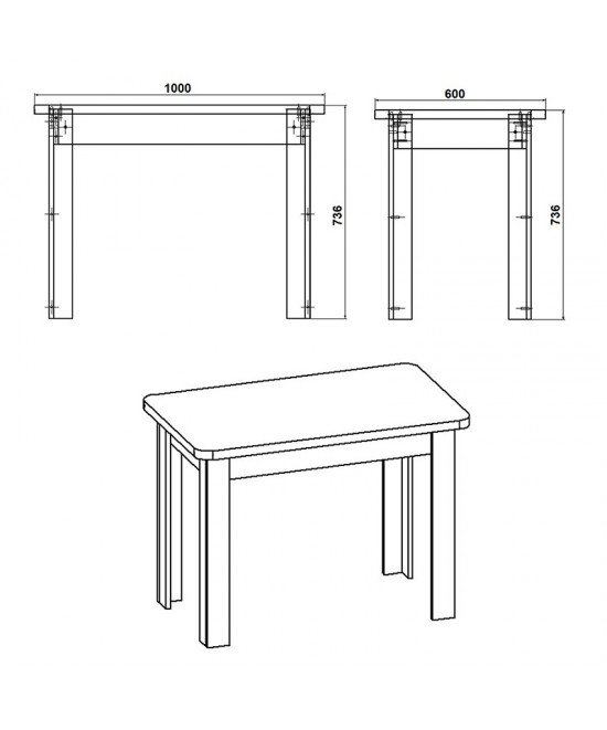 Τραπέζι Celeste pakoworld καρυδί 100x60x73.5εκ