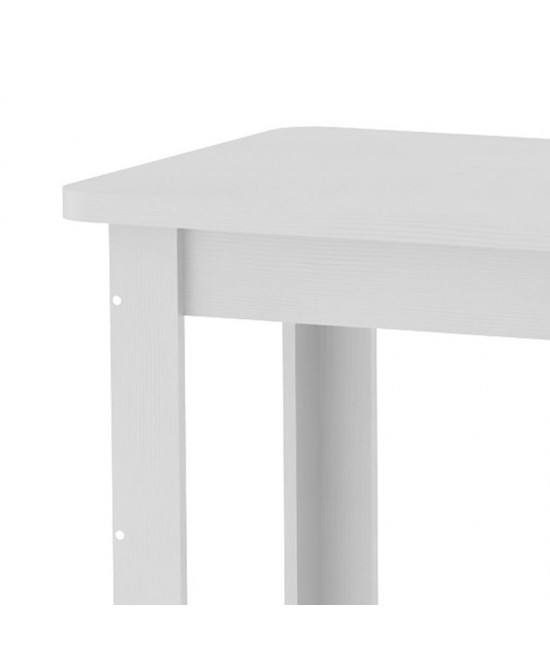 Τραπέζι Celeste pakoworld λευκό 100x60x73.5εκ