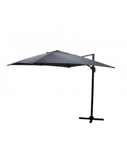Ομπρέλα επαγγελματική κρεμαστή 360 μοιρών Raffaella pakoworld αλουμινίου 3x3m ανθρακί